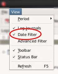 To close the Date Filter Click the 'X' symbol in Date Filter. Or Click 'View' in the menu bar and click the 'Date Filter' option.