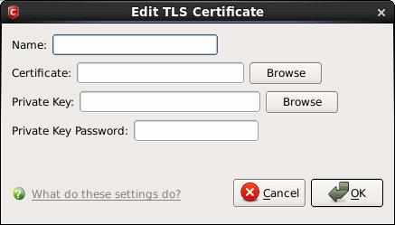 Name - Enter the name of the certificate. This name will be used for referencing in SMTP configuration.