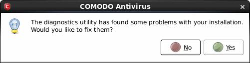 Checks for the presence of software that is known to have compatibility issues with Comodo Antivirus. The diagnostics can be run only by the root user (Admin user).