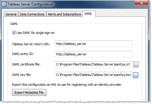 Confirm Connectivity Confirm that the Tableau Server you are configuring has either a routeable IP address or a NAT at the firewall that allows two-way traffic directly to the server.