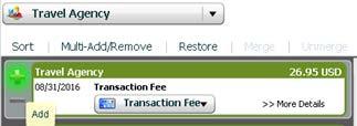 Entering Expenses Transaction Fee ORAU Paid (Booked through Concur or ISS) Step 1: Select the green