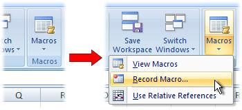 Macros and Excel File Types Fig. 3 Macro options on the View tab.