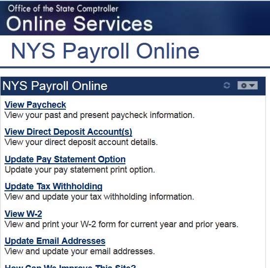 8 View, Print & Save W 2 View & print your W 2 form for the current year and prior years. You will need Adobe Reader to view your W 2 in NYS Payroll Online.