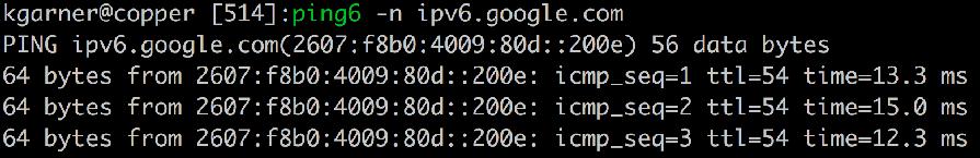 unix tools ping6 traceroute6-6 flags