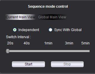 Use Sequence Mode: 1. Click to enable sequence mode control. 2.