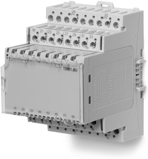 8 173 TX-I/O Module system Universal modules TXM1.8U TXM1.8U-ML Two fully compatible versions: TXM1.8U: 8 inputs/outputs with LED signal / fault indication TXM1.8U-ML: As TXM1.