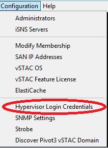All ESXi hypervisors on the vstac vpg member nodes must accept the same login credentials to perform VM configuration operations.