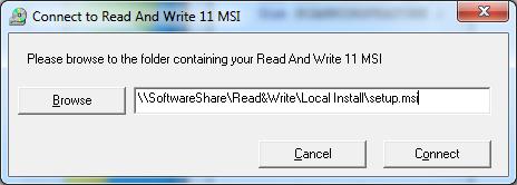 the local machine. The MSI Admin Tool will then ask you for a password. Enter the password that you choose during the MSI Admin Tool Installation. 3.