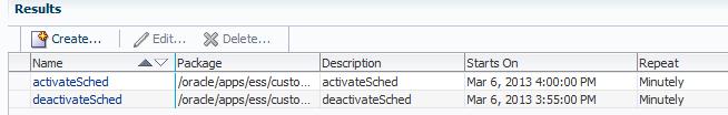 Chapter 8 8.2.3 Applying Schedules to Adapters Oracle Enterprise Scheduler also enables you to schedule adapters in composites to be activated and deactivated at specified times.