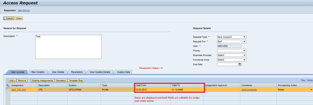 2043 Authorization object for role search - provisioning GRAC_ROLED This parameter allows you to determine the behavior of role search based on authorizations and the roles the user can see during