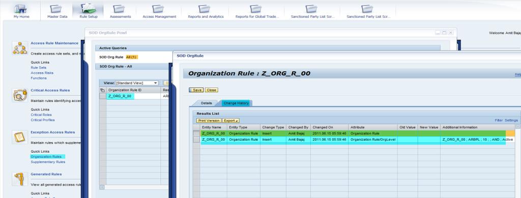 1002 Enable Organization Rule Log YES Set to YES to display