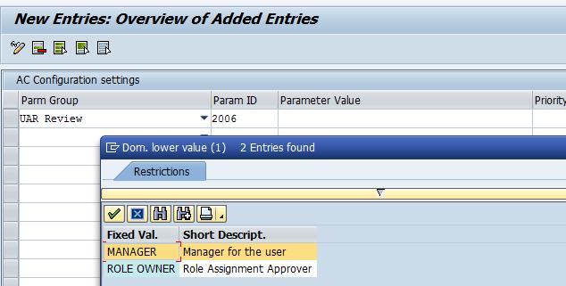 You assign the MSMP Process ID of SAP_GRAC_USER_ACCESS_REVIEW to UAR Review priorities. In this example, priority IDs 10, 22, 24, and 36 are relevant for UAR Review. Who are the reviewers?