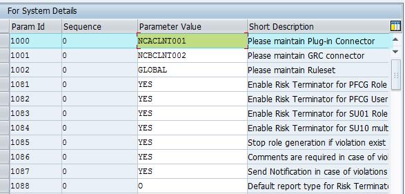 Connector enabled for Risk Terminator <empty> Enter the name of the connector in the value field to enable it for risk terminator. To use this parameter, you must also configure parameters 1081 1088.