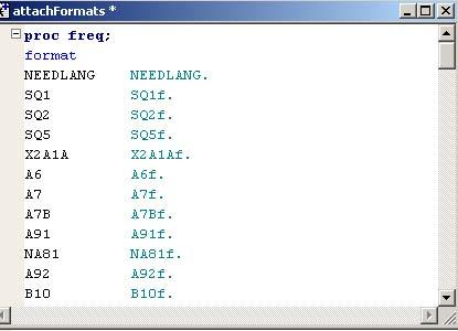 ADD $ Figure 9 Using the Macro recorder To do this by hand, one needs to position the cursor at the beginning of the format name, e.g., NEEDLANG, type $, then move the cursor to the next line and repeat the process.