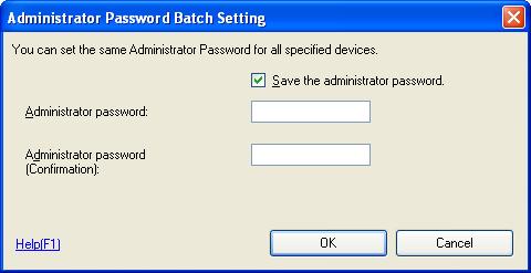 Device Registration 4 6 When the administrator password of the device is required to be entered, enter the password and then click [OK].