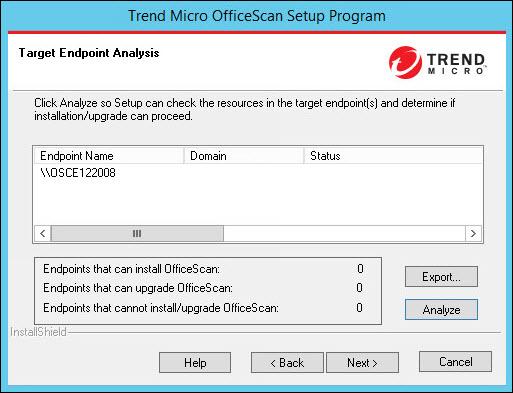 Upgrading OfficeScan Target Endpoint Analysis Figure 3-44.
