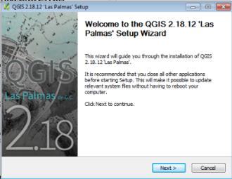 The QGIS file will be called: QGIS-OSGe4W-2.18.12-1-Setup-x86_64.