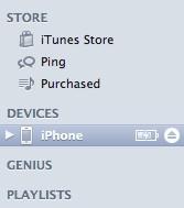 (figure 49) <figure 49> Part of itunes left side bar Click your device. Then you can see 'Apps' on right window.