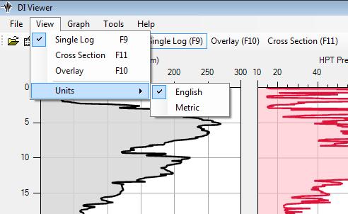 Access the Log Displays by either: Selecting the display desired from the tool bar. Use the quick keys F9 Single Log, F10 - Overlay or F11 Cross Section.