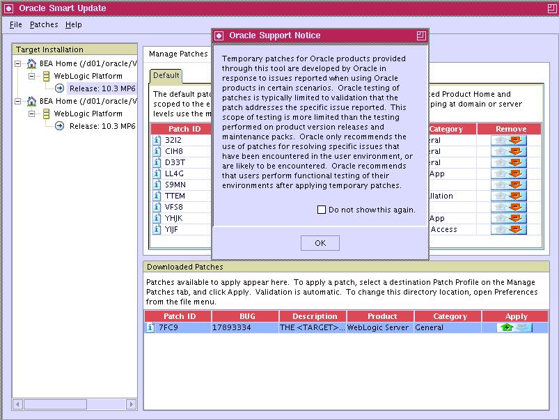 Patching Oracle WebLogic Server (10.3.6.