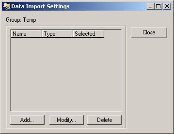 2 From the Tools menu, click Data Import Settings. The Data Import Settings dialog box appears.