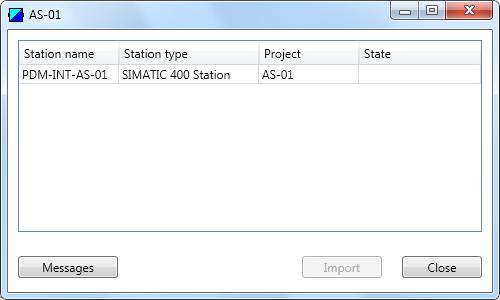 Menus and dialog boxes for SIMATIC PDM in the SIMATIC Manager 11.1 "Edit" menu 6. Select the project whose substructure you want to apply.