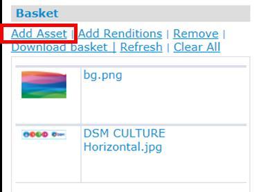 3.2. Add assets to basket There are 2 ways to add an item to your basket.