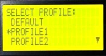 All user programmable profiles work the same as the default profile if no parameters are changed in them. Settings.