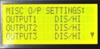 DIS/LOW: If output is set Disable low, the output pin does not generate any output pulse even set as ON in G-code file. However, the pin state is low in this condition.