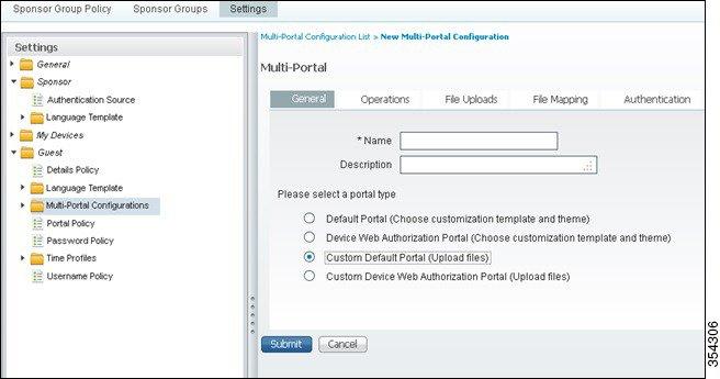 Configuring External Web Authentication with Custom Guest Portal page on ISE External Web Authentication on Converged Access Step 2 To upload files, choose Custom