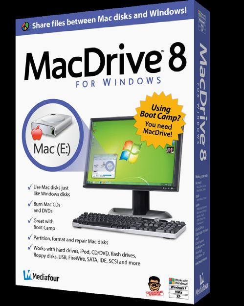 Whether you are transferring files between home and the office, a class room lab and your dorm room or even on the same computer, MacDrive makes it painless.