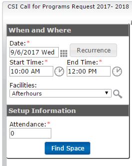 Use the options on the left hand side to select yor dates, times and bilding for yor reqest.
