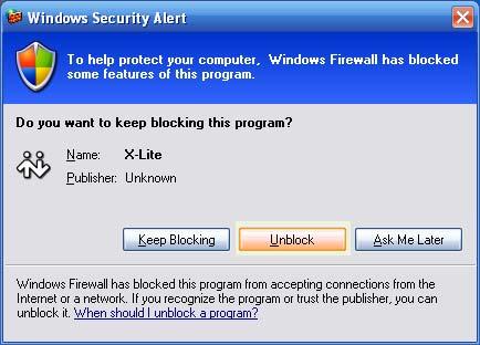 If you have Windows XP SP2 or a firewall, you may need to authorize