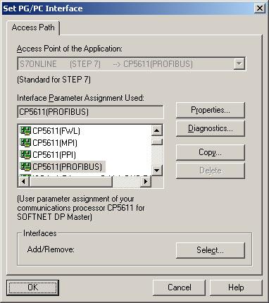 Set PG/PC interface 6 Set PG/PC interface Open the SIMATIC Manager and set the PG/PC interface.