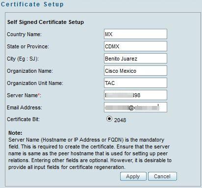 Step 2. Enter the values required for the fields described in this table: Field Usage Notes Country Two character country code.