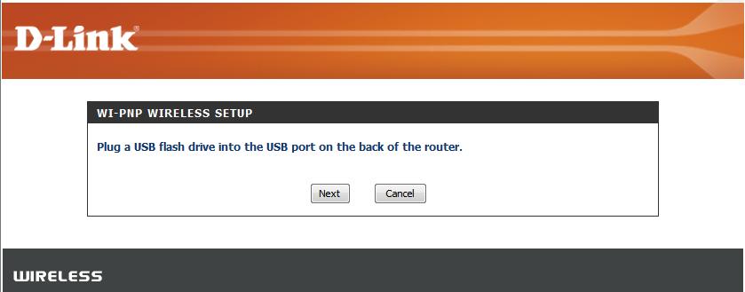 Plug your USB flash drive into the USB port on the router, then click Next.