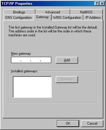 6. Select None for the Gateway address field. Windows 2000 Double click on the My Computer icon on the desktop.