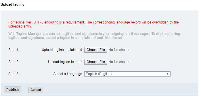 How to Create a Tagline Message for All User Accounts 1. Click Details in the Admin Panel 2. Click GO TO LEGACY MAIL ADMIN PANEL 3. Click Tagline Manager under Mail 4.