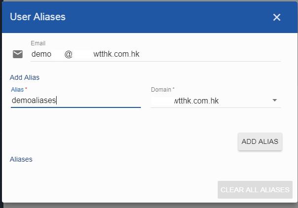 How to Create Alias for User Accounts 1. Click Users in the Admin Panel 2. Search the user required to create alias and click icon to select User Aliases 3.