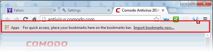 Importing and Exporting Bookmarks 6.2.Finding and Editing Bookmarks The bookmark bar under the address bar of the browser displays all your bookmark folders and bookmarks.