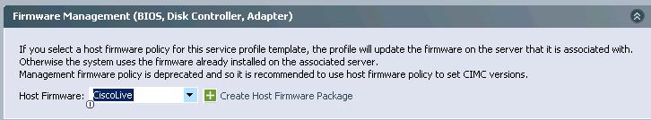 service profile template Configure Host