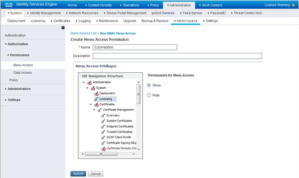In order to configure Data Access policy, navigate to