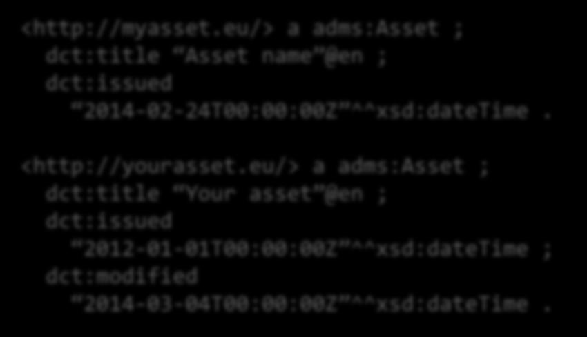 Metadata cleansing Add missing asset modification dates, copying the creation date Before: Query: INSERT {?asset dct:modified?date. } WHERE {?asset dct:issued?date. FILTER NOT EXISTS {?