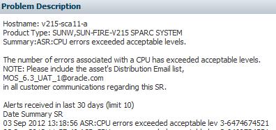 ASR Service Request in My Oracle