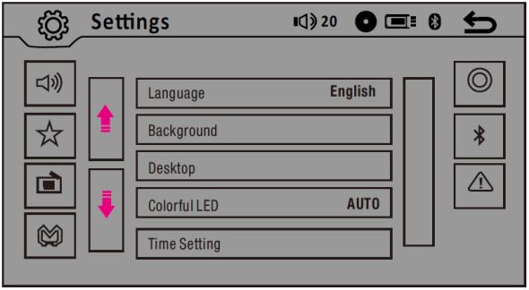 Audio Setting key to view the hidden toolbar and then tap SETUP icon to EQ: Press it to choose the EQ (USER JAZZ CLASSIC POP ROCK BEAT FLAT)