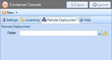 NOTE Remote Deployment If you have multiple Exclaimer installations on your network (for example, you might have servers in different offices around the country), you can manage configuration in a