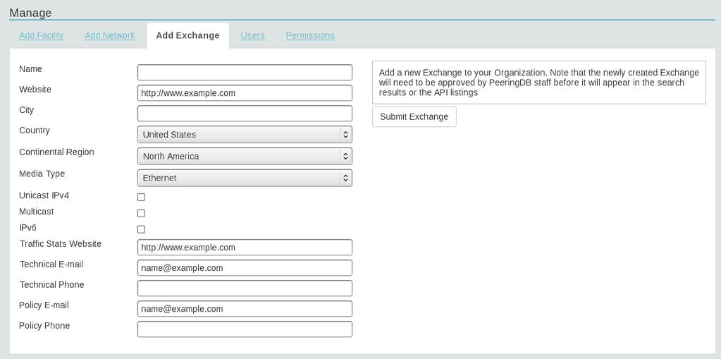 Adding a New Exchange to Your Organization Generates a Support Ticket for Validation and Approval Enter