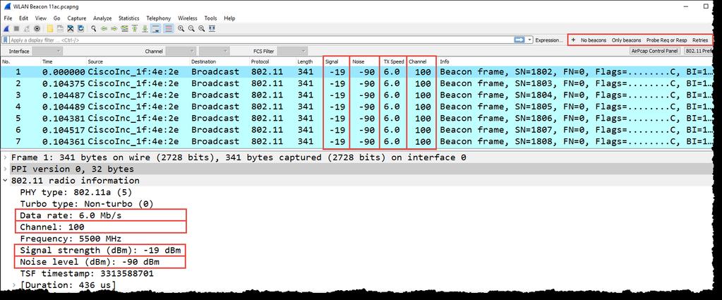 Customize Wireshark for WLAN analysis 29 Create a Wireshark profile for WLAN settings Add columns with radio information values from the