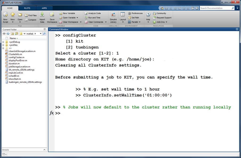 Getting Started with Serial and Parallel MATLAB on bwgrid CONFIGURATION Download either bwgrid.remote.r2014b.