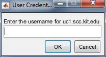 CREDENTIALS The first time a user submits a job to the cluster, the user will be prompted for their username The user
